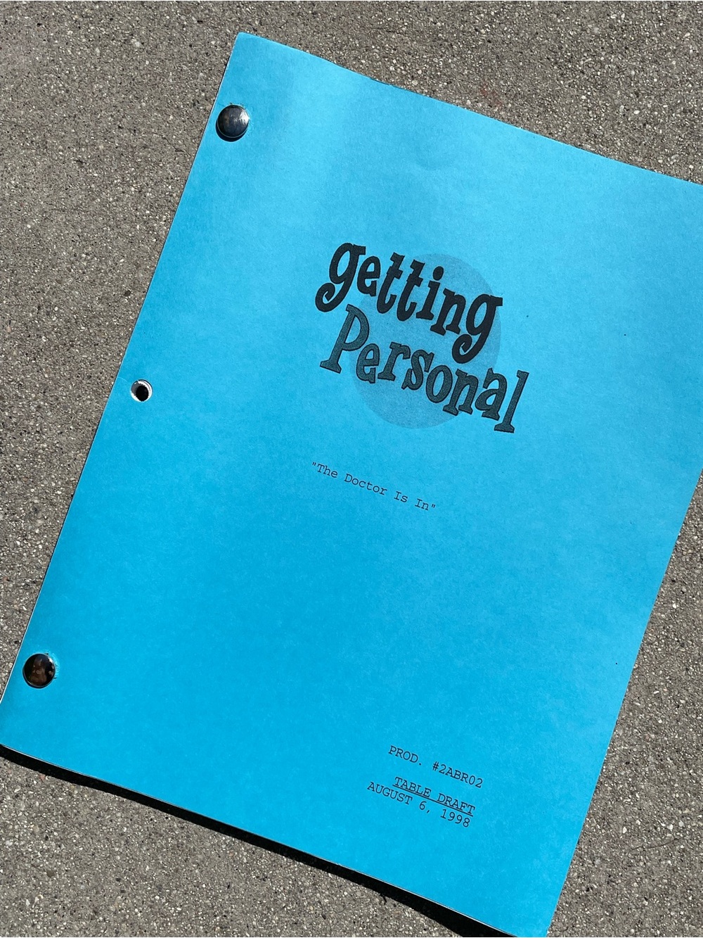 Vtg Getting Personal 90s TV Series Vivica Fox Jon Cryer Production Used Script